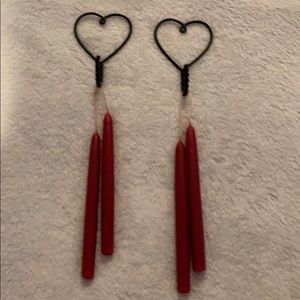 Heart wall candleholders